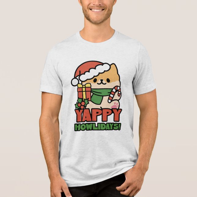 Yappy Howlidays - Bela Cartoon de Cão de Natal (Frente)