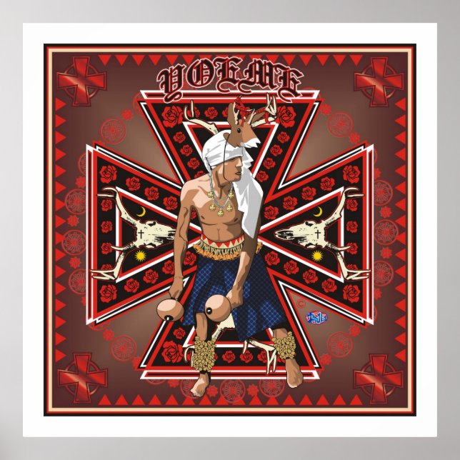 Yaqui Deer Dancer Art Poster richard legarreta (Frente)
