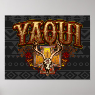 Yaqui Deer Skull Poster Art Impressão
