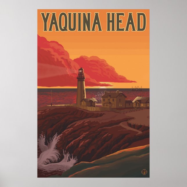 Yaquina Head Lighthouse, Oregon - Poster de viagen (Frente)