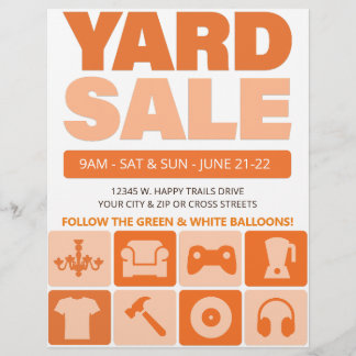 Yard Sale Flyer Modelo (Desert Orange)