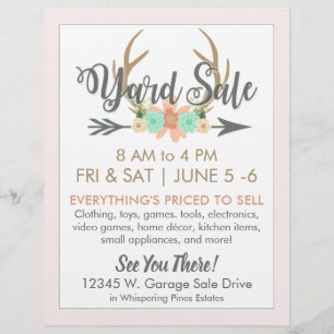 Yard Sale Flyer Modelo - Luz