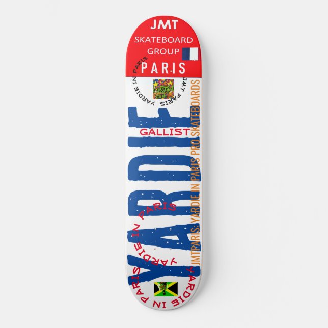YARDIE NO PARIS 8, 1/4", skateboard Deck (Frente)