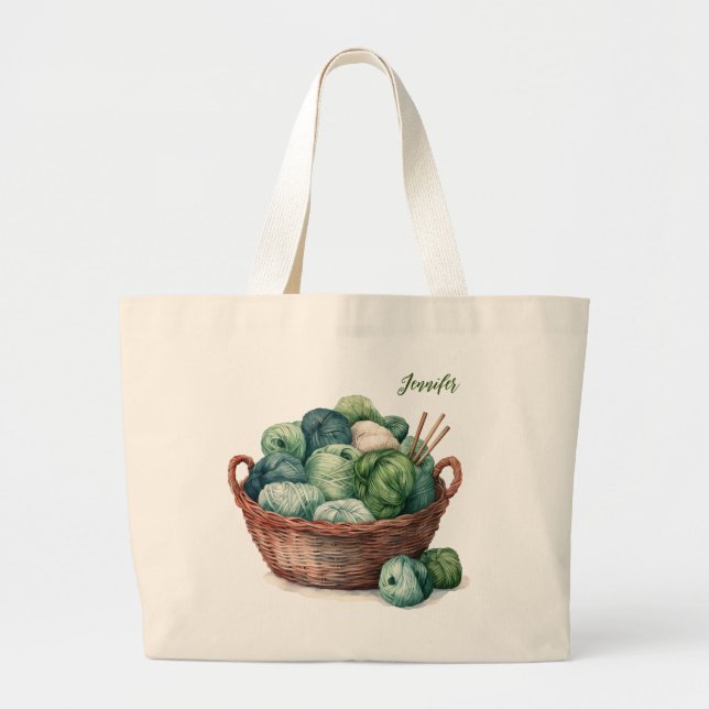 Yarn de tricô - Bolsa personalizado BagKnitter - P (Frente)