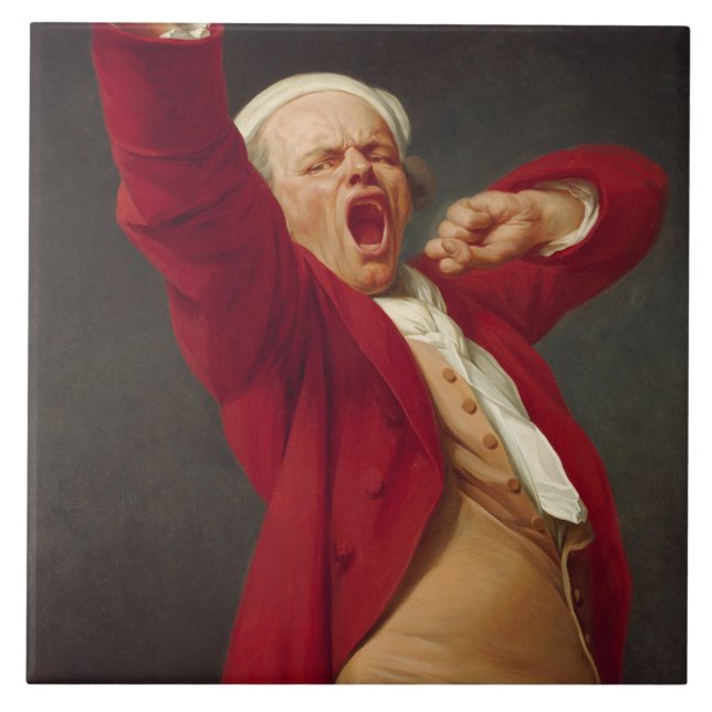 Yawning Man (autorretrato) (por Joseph Ducreux) (Frente)