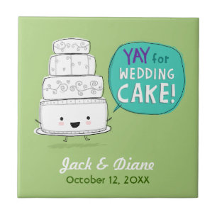 YAY para Bolo de Casamento! Design humorístico com