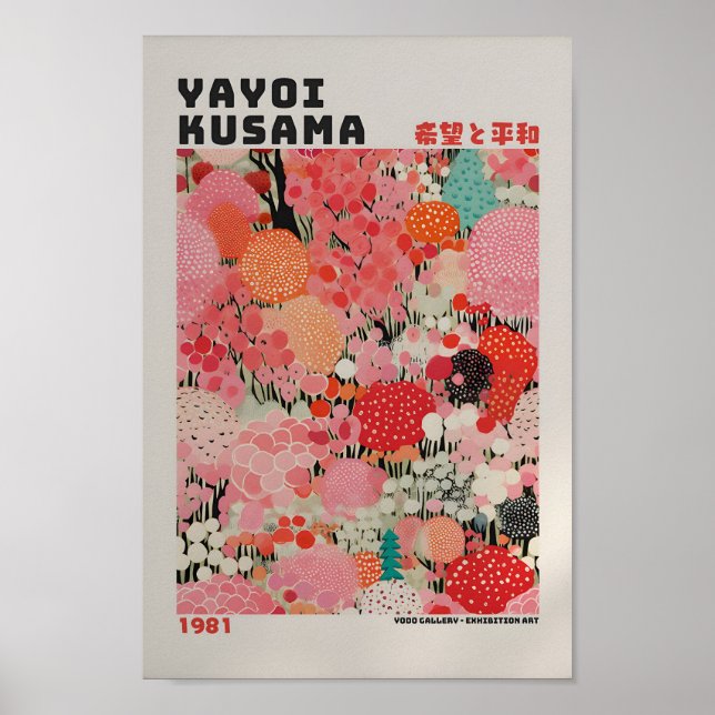 Yayoi Kusama Inspirou o Impressão de Arte Abstrato (Frente)
