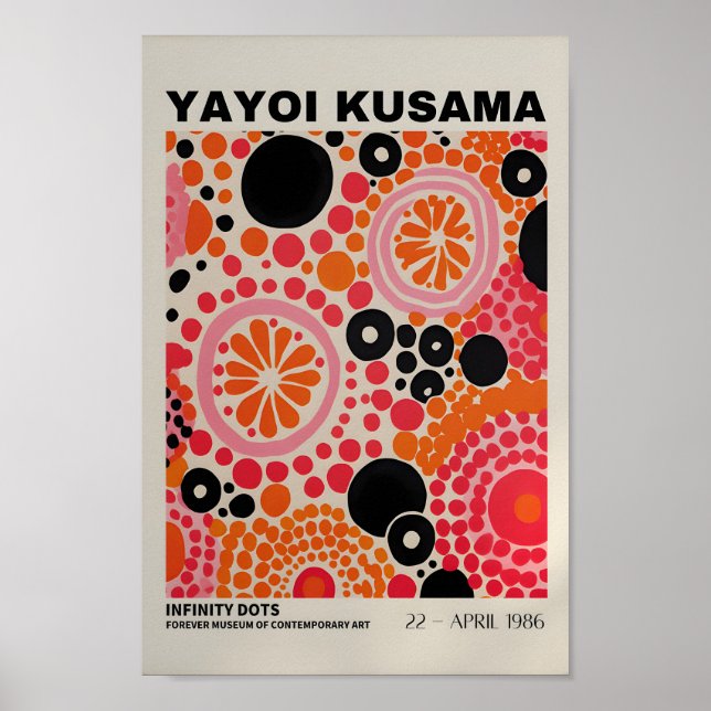 Yayoi Kusama Inspirou o Impressão de Arte Abstrato (Frente)