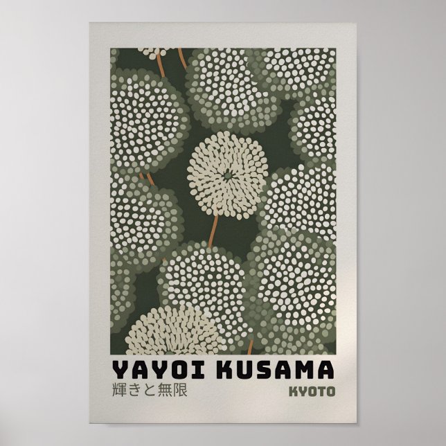 Yayoi Kusama Inspirou o Impressão de Arte Abstrato (Frente)