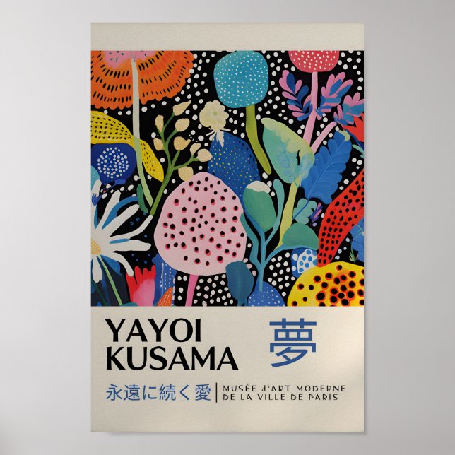 Yayoi Kusama Inspirou o Impressão de Arte Abstrato (Frente)