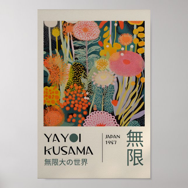 Yayoi Kusama Inspirou o Impressão de Arte Abstrato (Frente)