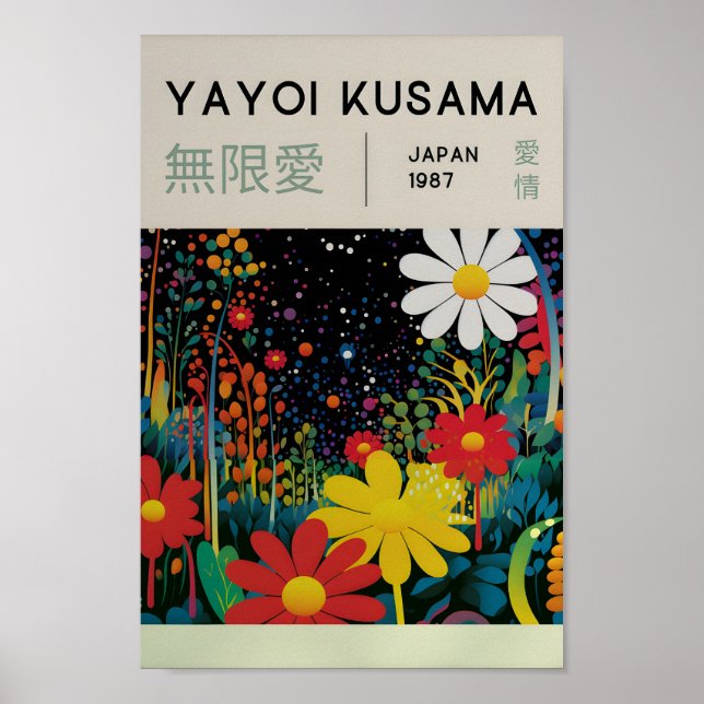 Yayoi Kusama Inspirou o Impressão de Arte Abstrato (Frente)