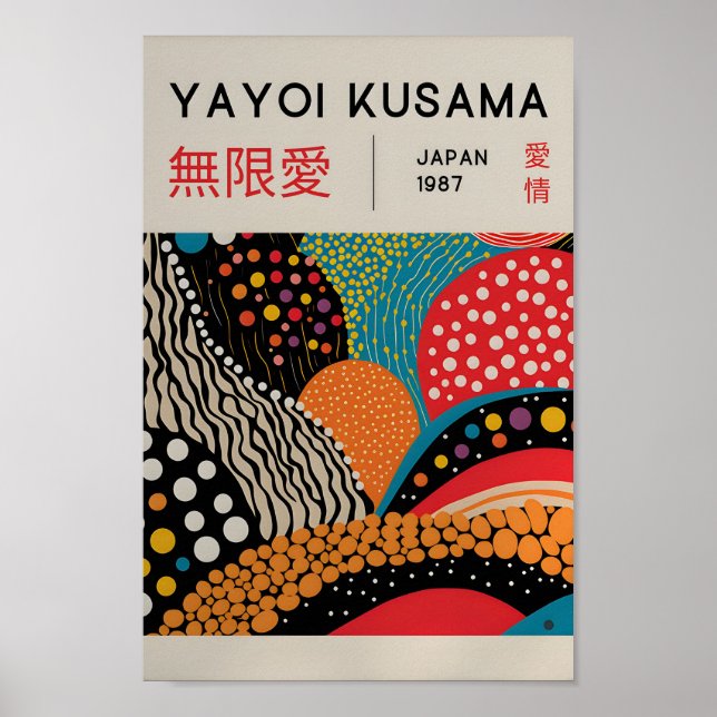 Yayoi Kusama Inspirou o Impressão de Arte Abstrato (Frente)