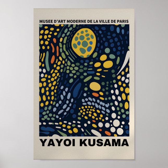 Yayoi Kusama Inspirou o Impressão de Arte Abstrato (Frente)