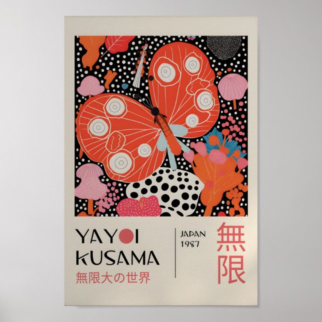 Yayoi Kusama Inspirou o Impressão de Arte Abstrato (Frente)