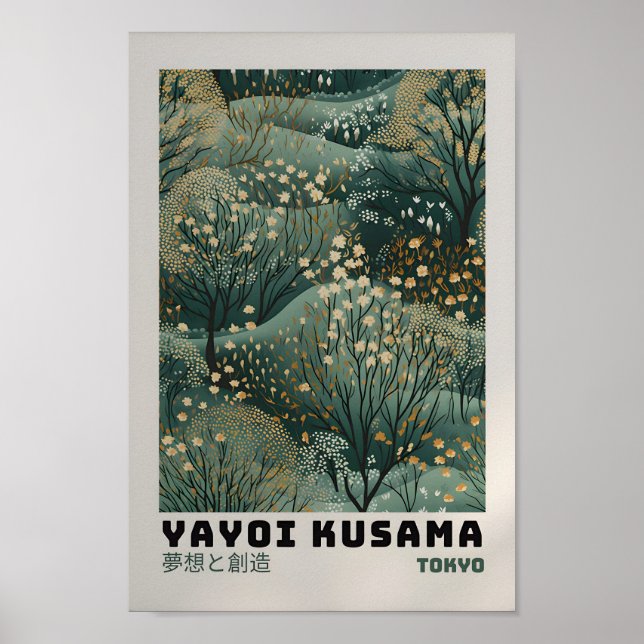 Yayoi Kusama Inspirou o Impressão de Arte Abstrato (Frente)