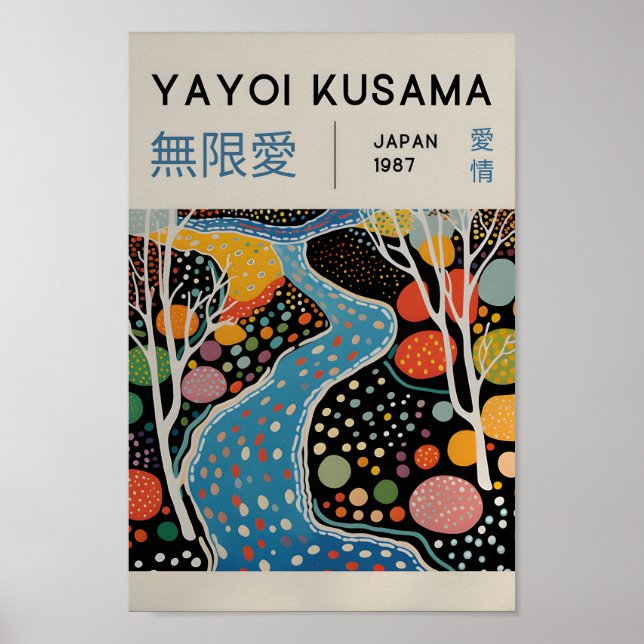 Yayoi Kusama Inspirou o Impressão de Arte Abstrato (Frente)