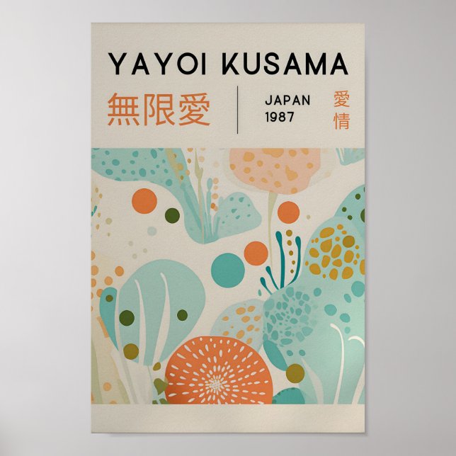 Yayoi Kusama Inspirou o Impressão de Arte Abstrato (Frente)