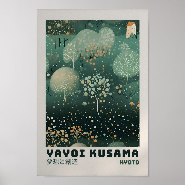 Yayoi Kusama Inspirou o Impressão de Arte Abstrato (Frente)