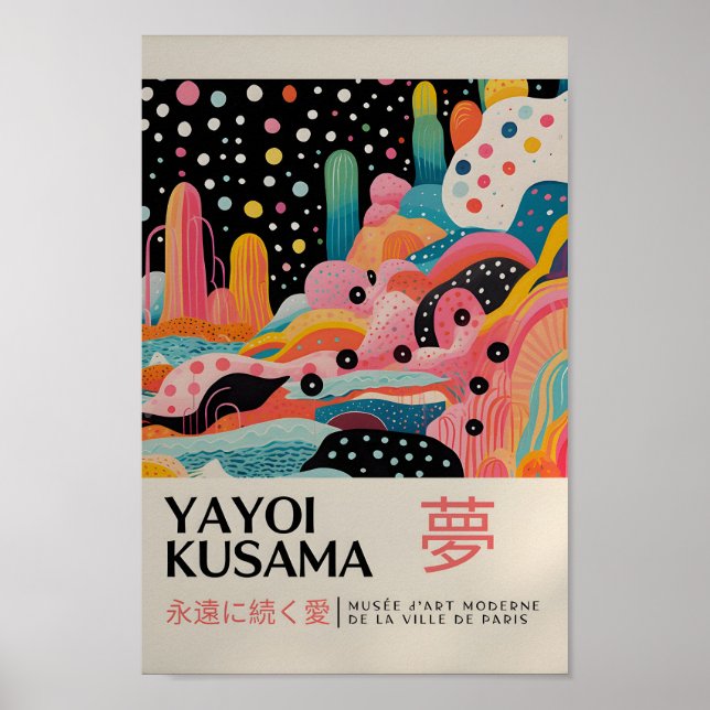 Yayoi Kusama Inspirou o Impressão de Arte Abstrato (Frente)