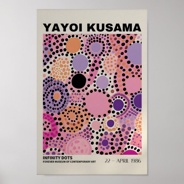 Yayoi Kusama Inspirou o Impressão de Arte Abstrato (Frente)