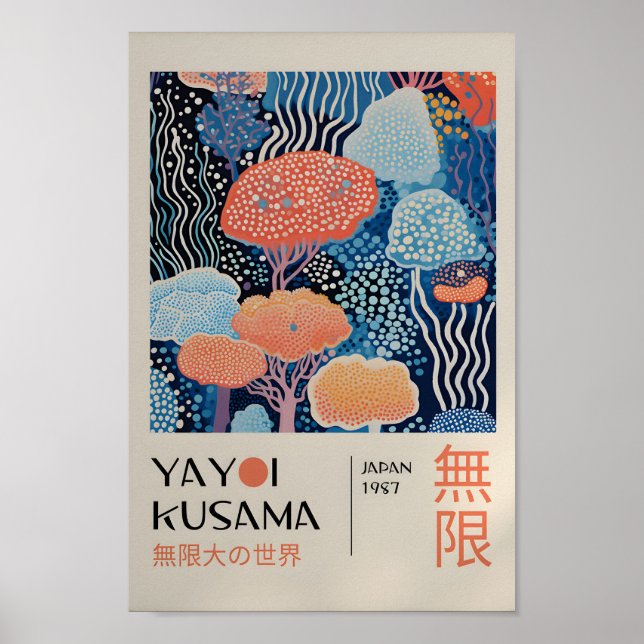 Yayoi Kusama Inspirou o Impressão de Arte Abstrato (Frente)