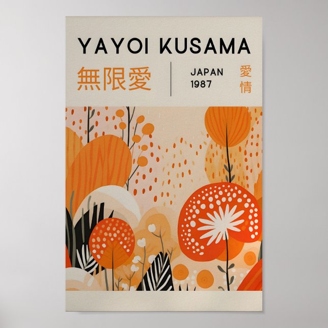 Yayoi Kusama Inspirou o Impressão de Arte Abstrato (Frente)