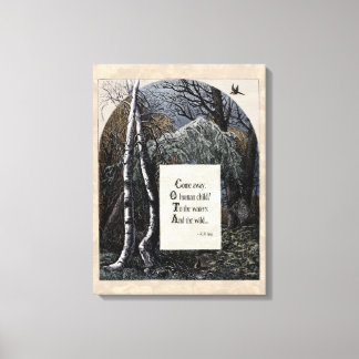 Yeats "The Stolen Child", Canvas de arte do poema 