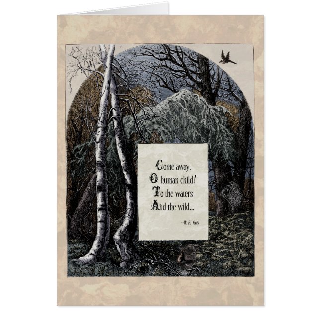 Yeats "The Stolen Child" - Cartão de Arte Vitorian (Frente)