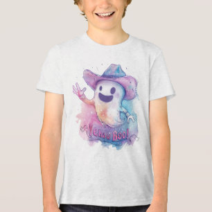 Yeehaw Boo Cowboy Ghost Halloween T-Shirt - Engraç