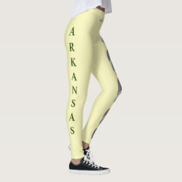 Yello Arkansas State Flower Apple Blossom Leggings