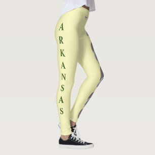 Yello Arkansas State Flower Apple Blossom Leggings