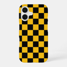 Yellow and Black Checkered Print