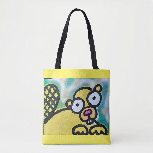 Yellow Beaver Tote Bag (Frente)