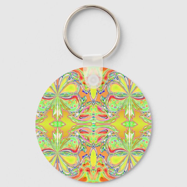 "Yellow Butterfly Mandala" Chaveiro (Frente)