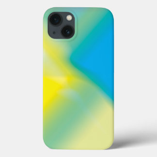 Yellow e Turquoise Blue Abstrato Glow iphone 13
