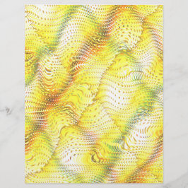 Yellow Faux Snakeskin Scrapbook Paper 2-Sided Page