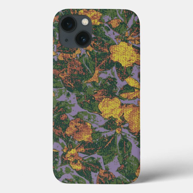 Yellow flower camouflage pattern (Verso)