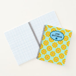 Yellow Flowers with Blue Dots 