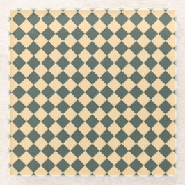 Yellow Green Checker Diamond Pattern