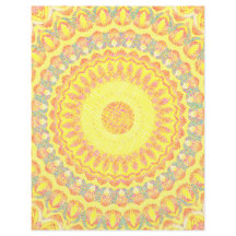 Yellow Kaleidoscope Scrapbook Paper 2-Sided Page