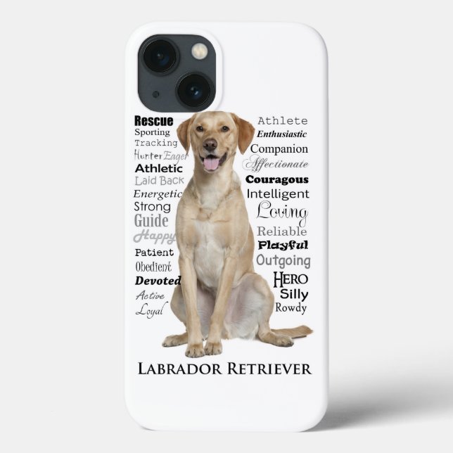 Yellow Lab Traits Smartphone Case (Verso)