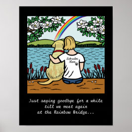 Yellow Labrador Angel e mamãe Blonde S Poster