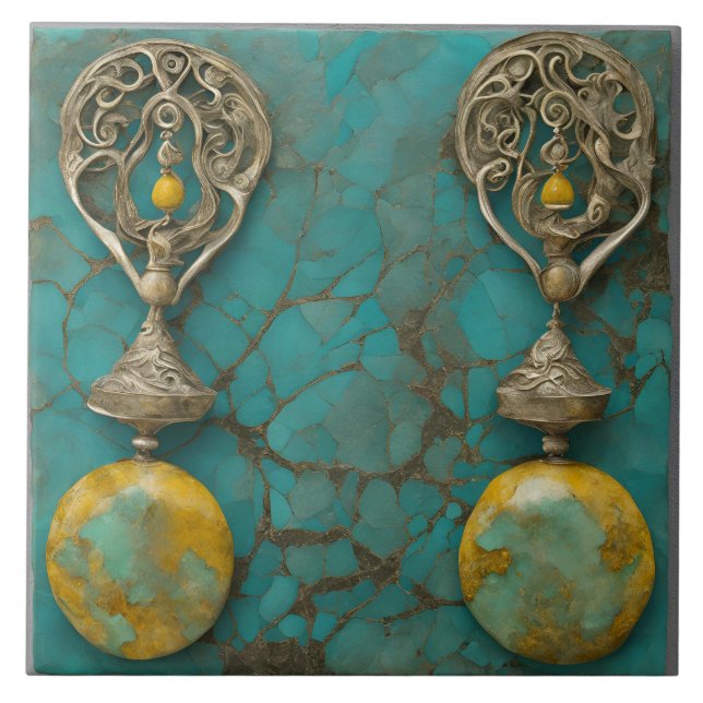 Yellow Marble Metal Art Sculptured  (Frente)