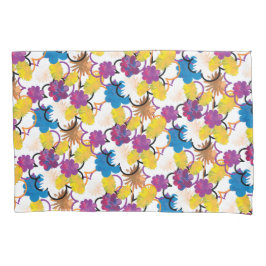 Yellow Purple Blue Tropical Exotic Abstract Floral