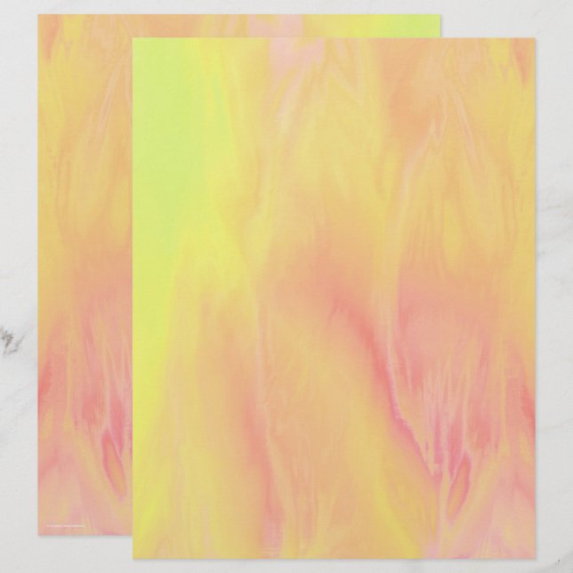 Yellow Skies Scrapbook Paper 2-Sided Page (Frente/Verso)