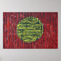 Yellow Spot moderno, abstrato, poster de arte