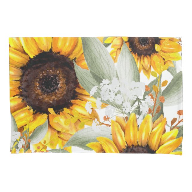 Yellow Sunflower Floral Rustic Fall Flower (Frente)