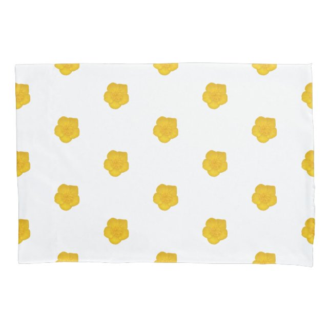 Yellow Wildflower customizable pillow case  (Frente)