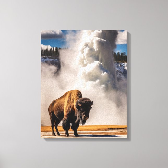 Yellowstone Bison Canvas Art (Frente)